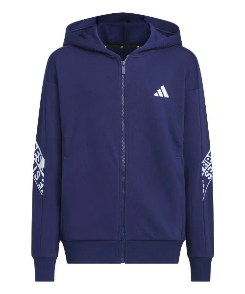Толстовка Adidas Wording Pack свободного кроя из французского махрового трикотажа на молнии