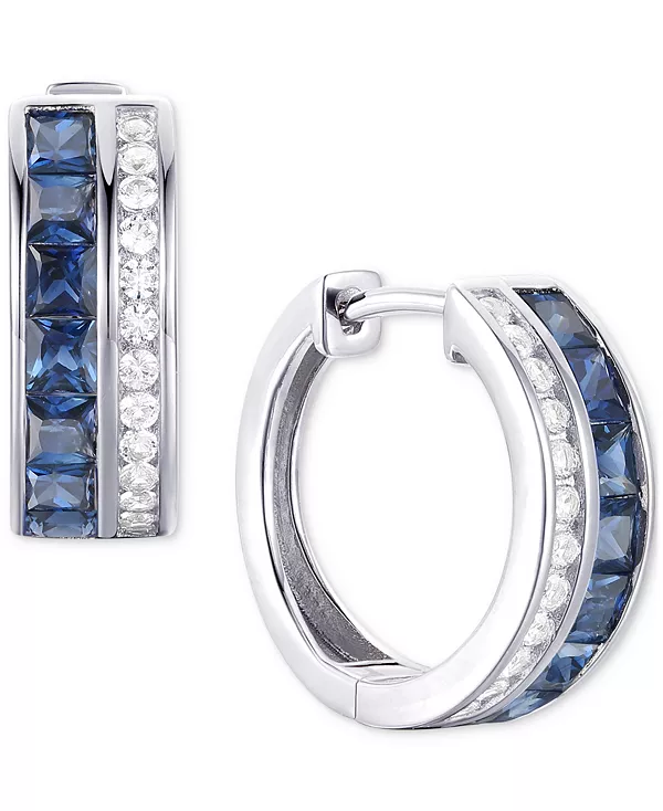 

Маленькие серьги-кольца с рубинами (1-5/8 карата) и бриллиантами (1/4 карата) из 14-каратного золота, 0,5 (также доступны с изумрудами и сапфирами) Macy'S, sapphire