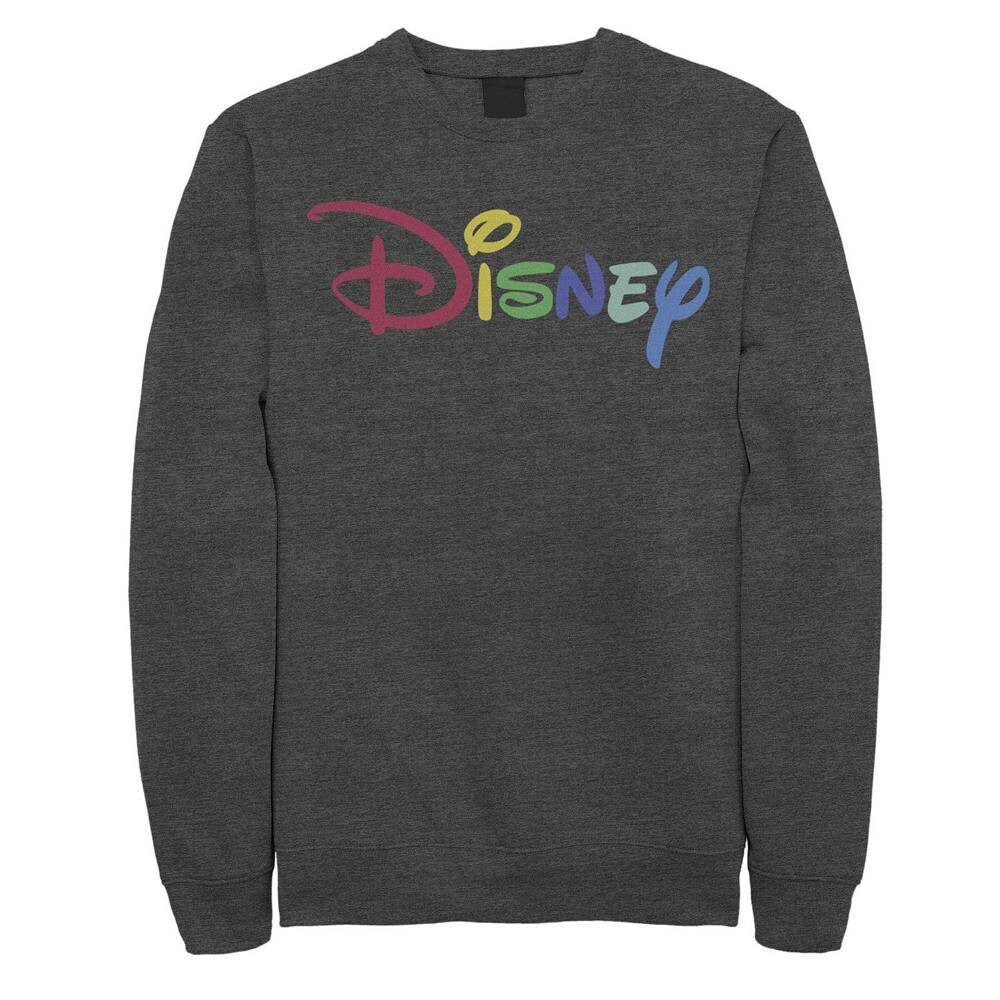 

Мужской свитшот Disney's с логотипом Disney Rainbow Licensed Character, цвет Charcoal Heather