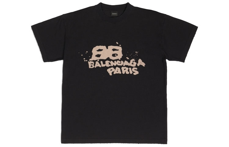Футболка 'Черный/Экрю' Balenciaga — фото 3