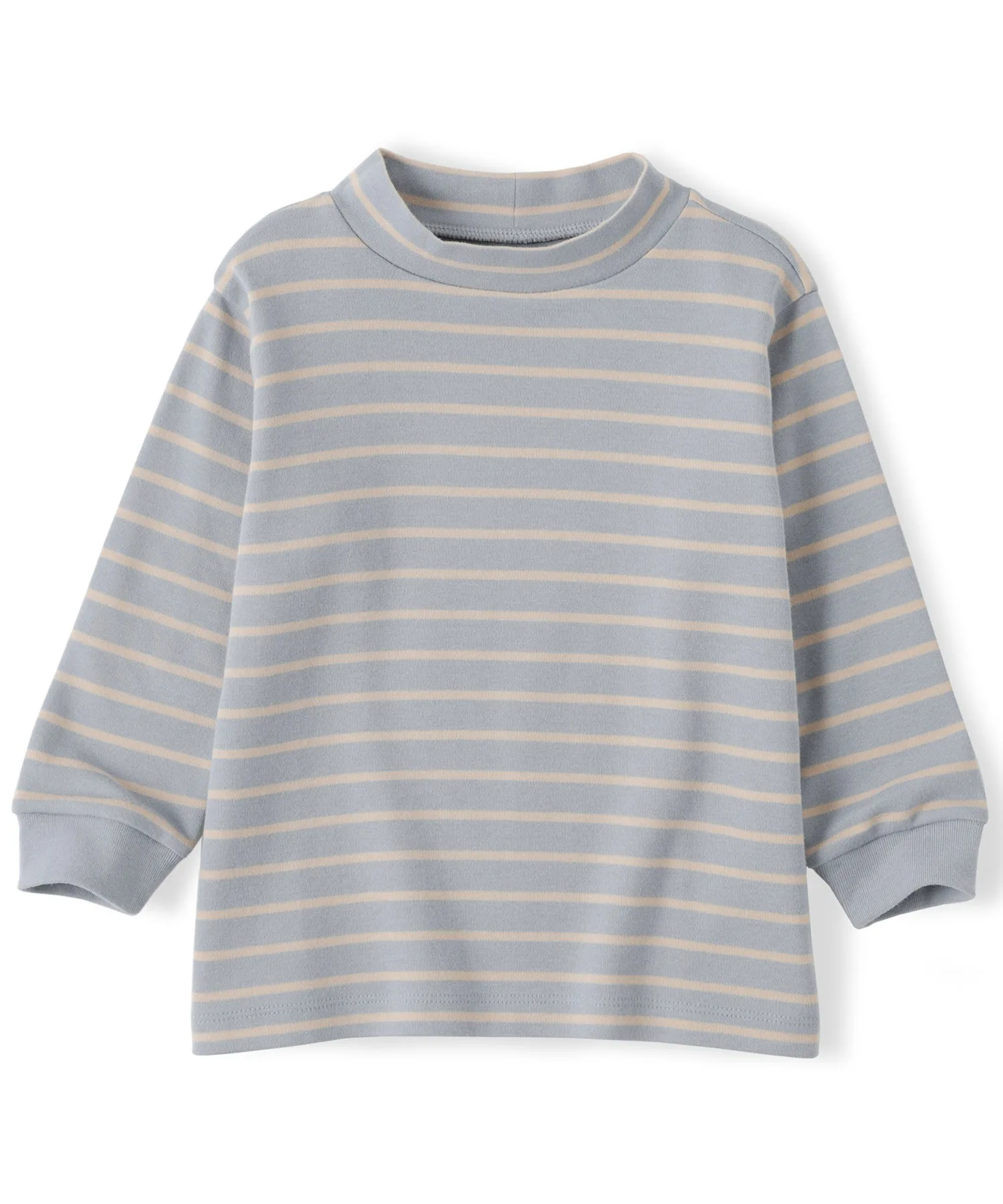 Детская футболка с высоким воротом из хлопка Uniqlo синяя