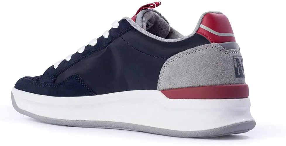 Кроссовки Napapijri Footwear NP0A4FK8 Egret для мужчин, белые с серым рисунком — фото 4