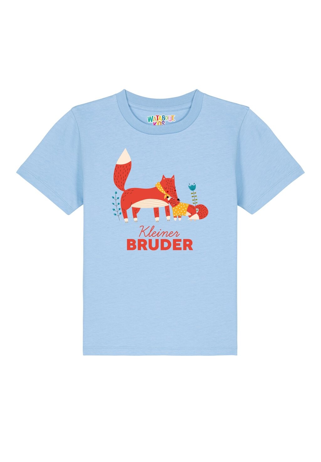 

Футболка с принтом FUCHS KLEINER BRUDER watapparel, светло-голубой