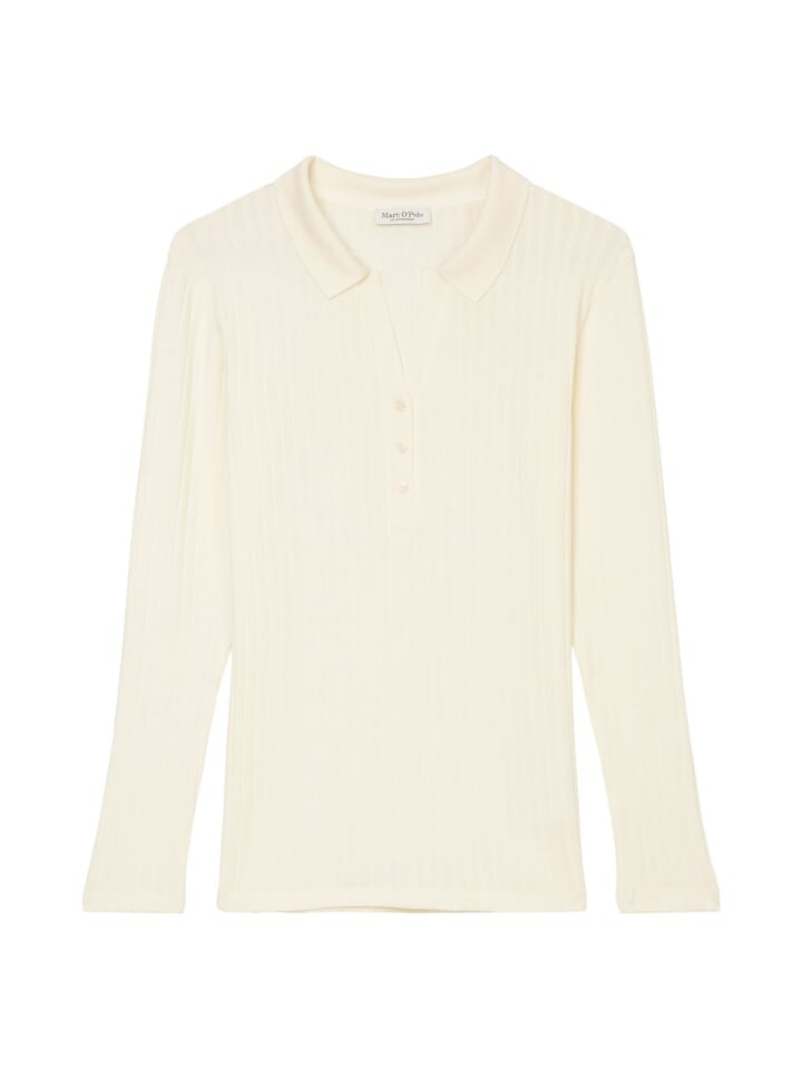 

Поло Marc O'Polo Longsleeve regular, цвет creamy white