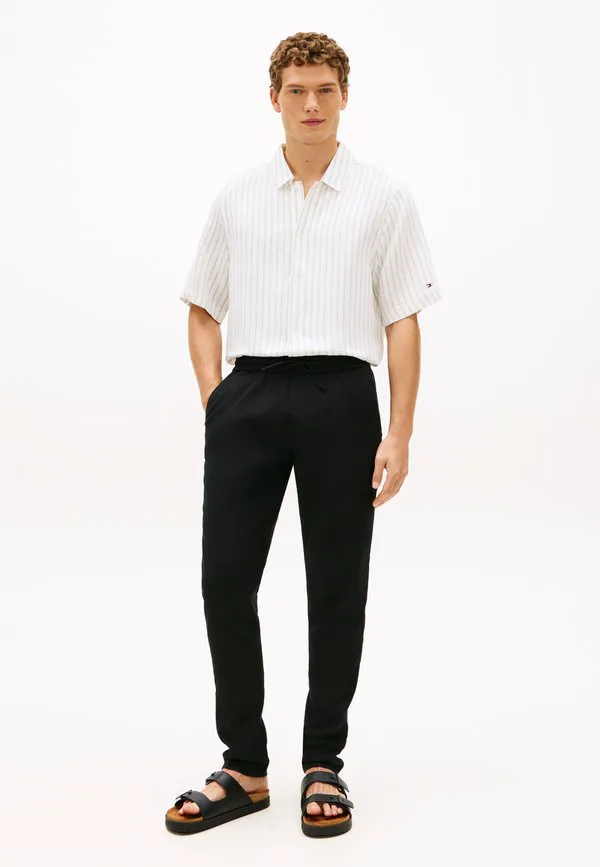 Брюки-Чиносы harlem с зауженными штанинами из льняной смеси Tommy Hilfiger, Black — фото 2