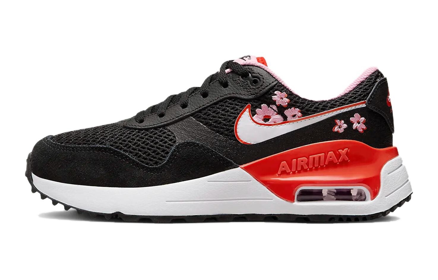 

Кроссовки Nike Air Max SYSTM SE GS 'Floral', черный/красный
