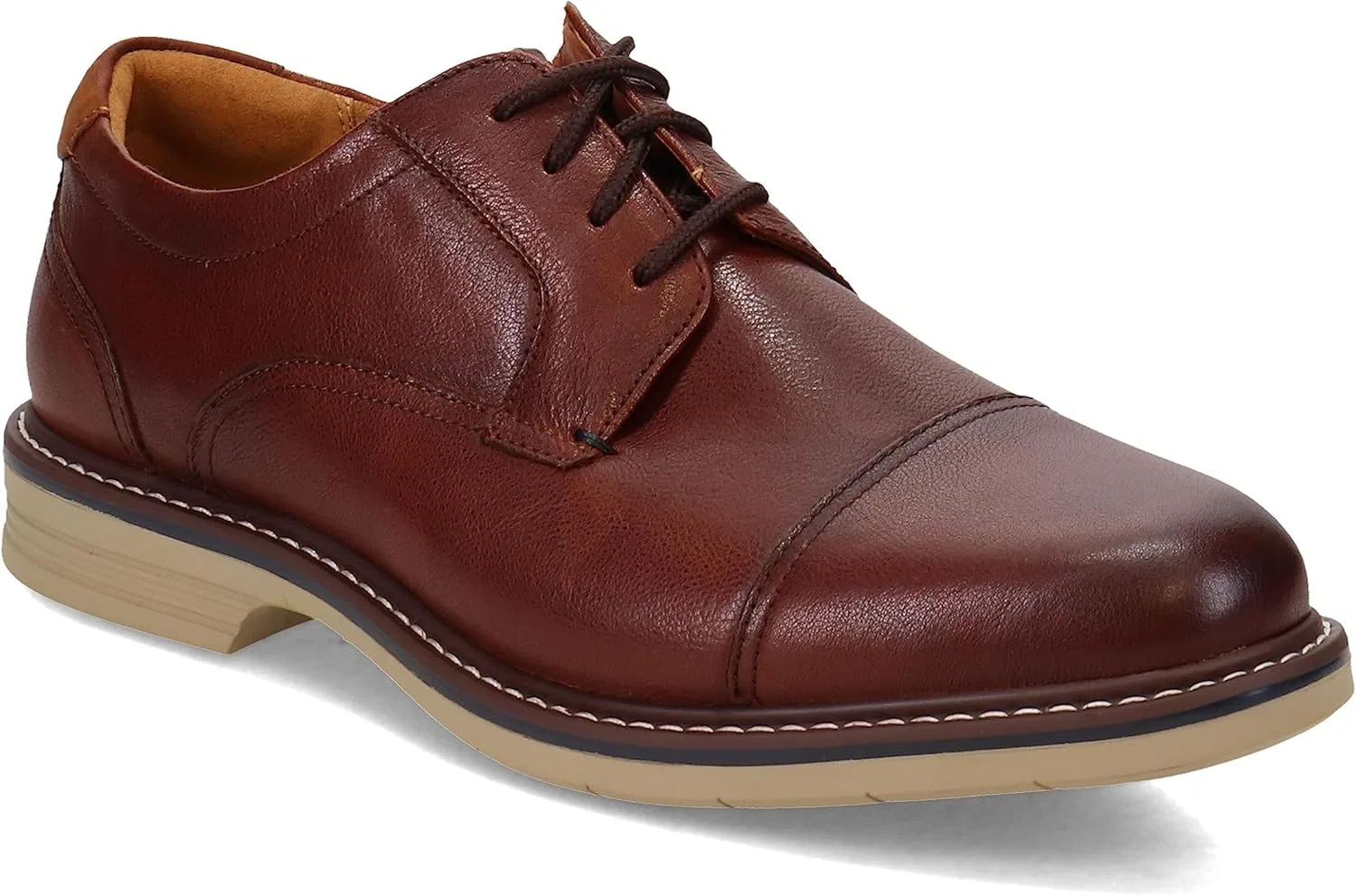 Мужские оксфорды Florsheim Norwalk с мыском, Cognac Milled Leather