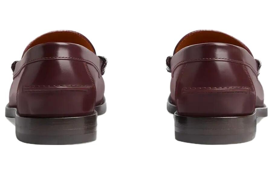 Мужские повседневные мужские низкие бордовые Gucci — фото 4