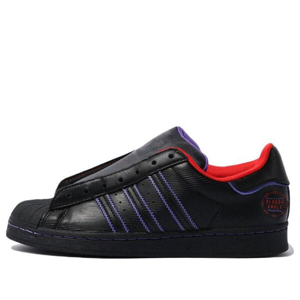

Кроссовки кровавый угол x суперзвезда без шнурков Adidas, черный