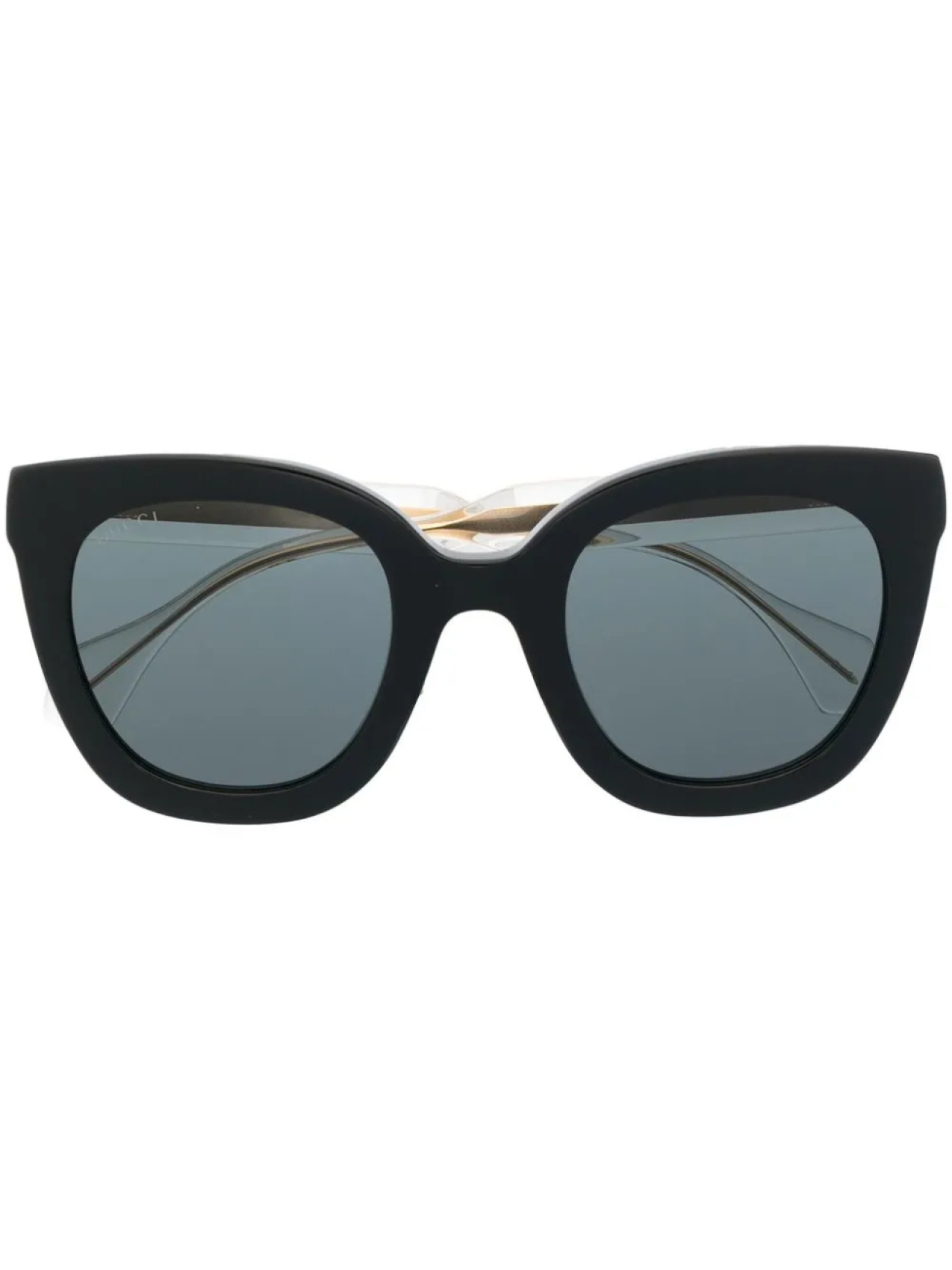 

Солнцезащитные очки трапециевидной формы Gucci Eyewear, черный