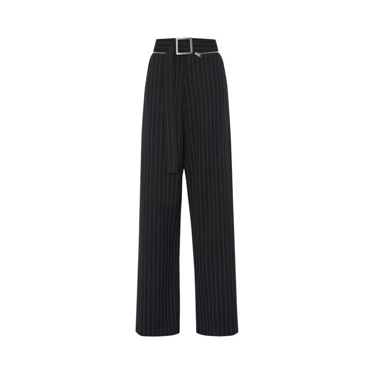 

Джинсы Jean Paul Gaultier Pinstripe Tailored Trouser 'Black/White', черный