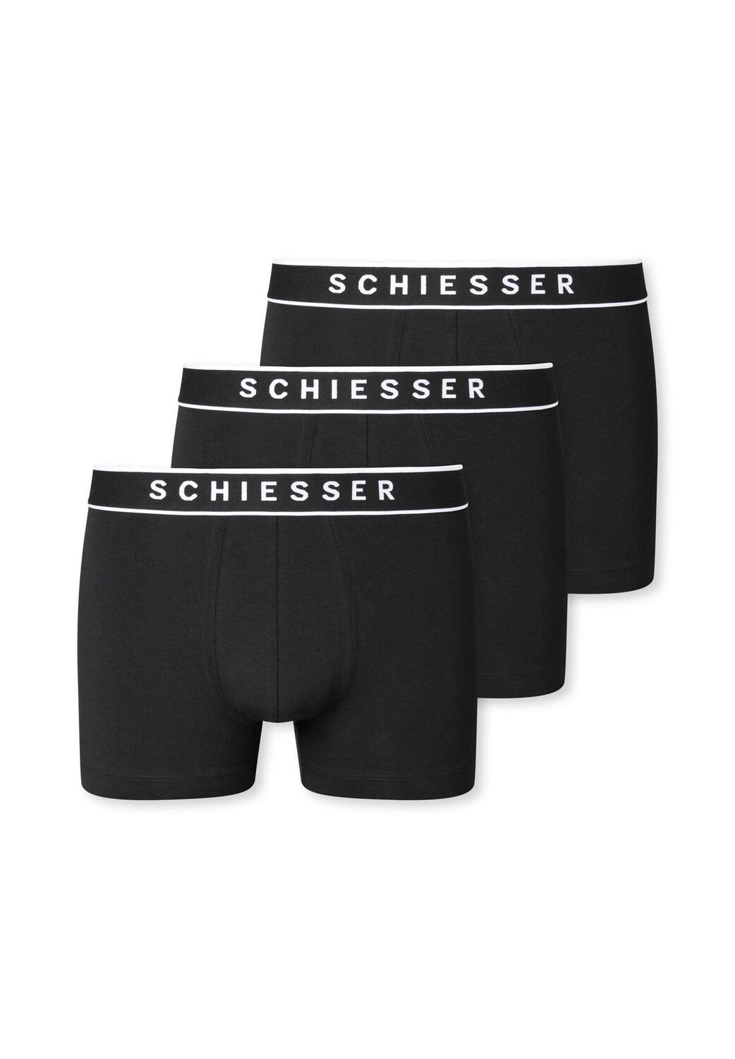

Набор мужских шорт, 3 шт., серия 95/5, пояс с логотипом, S-XXL SCHIESSER, черный