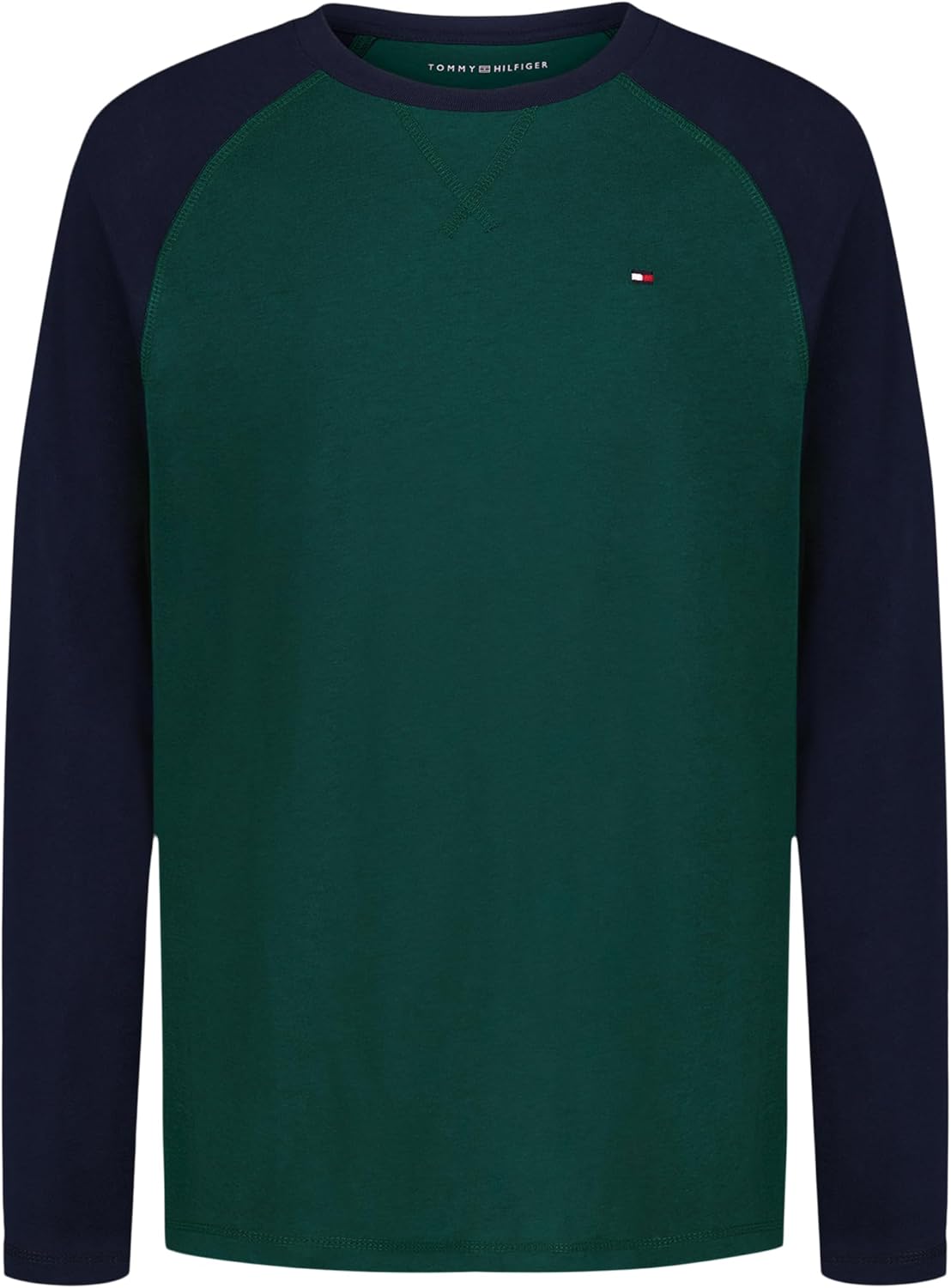 

Футболка Tommy Hilfiger Boys с длинным рукавом и круглым вырезом, Raglan Rain Forest