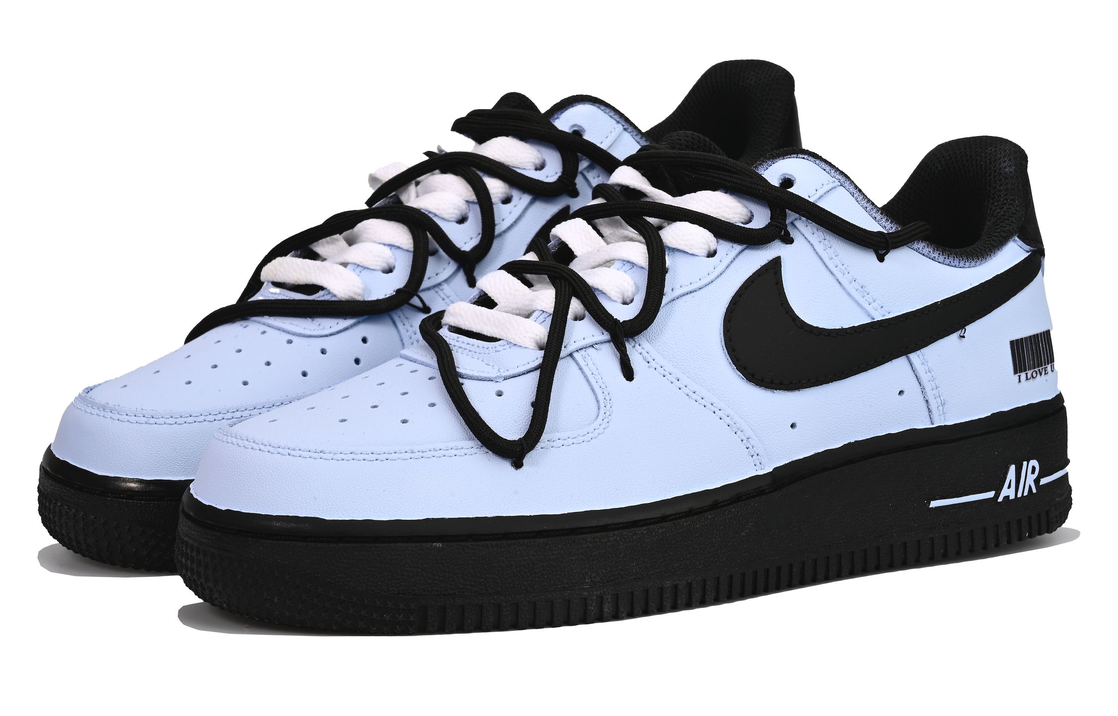 Nike Кроссовки Air Force 1 Low top для подростков, синий, черный — фото 4