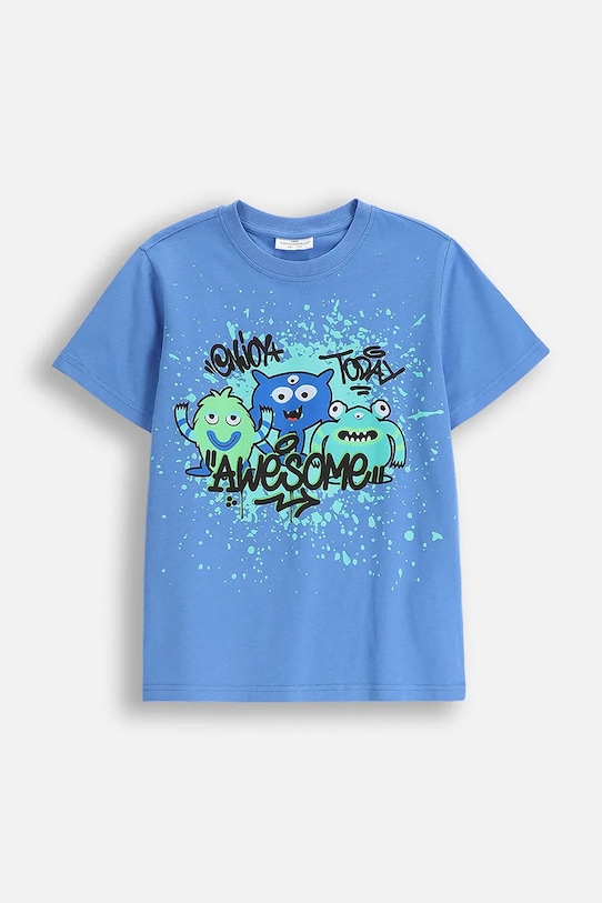 

Детская хлопковая футболка Coccodrillo, синий