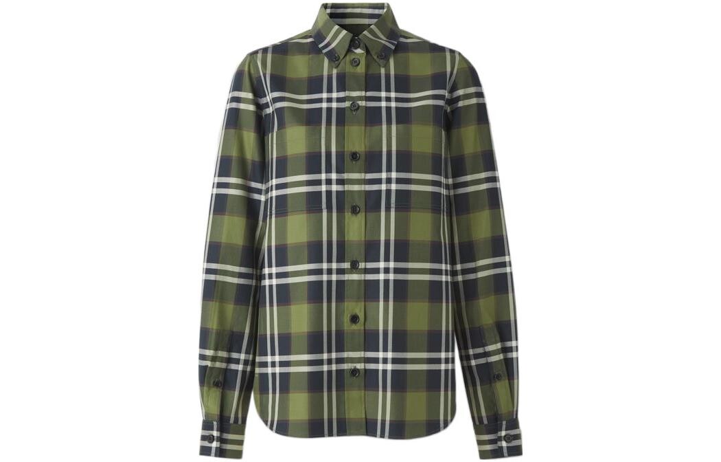 

Женская рубашка Burberry, темно-оливково-зеленый