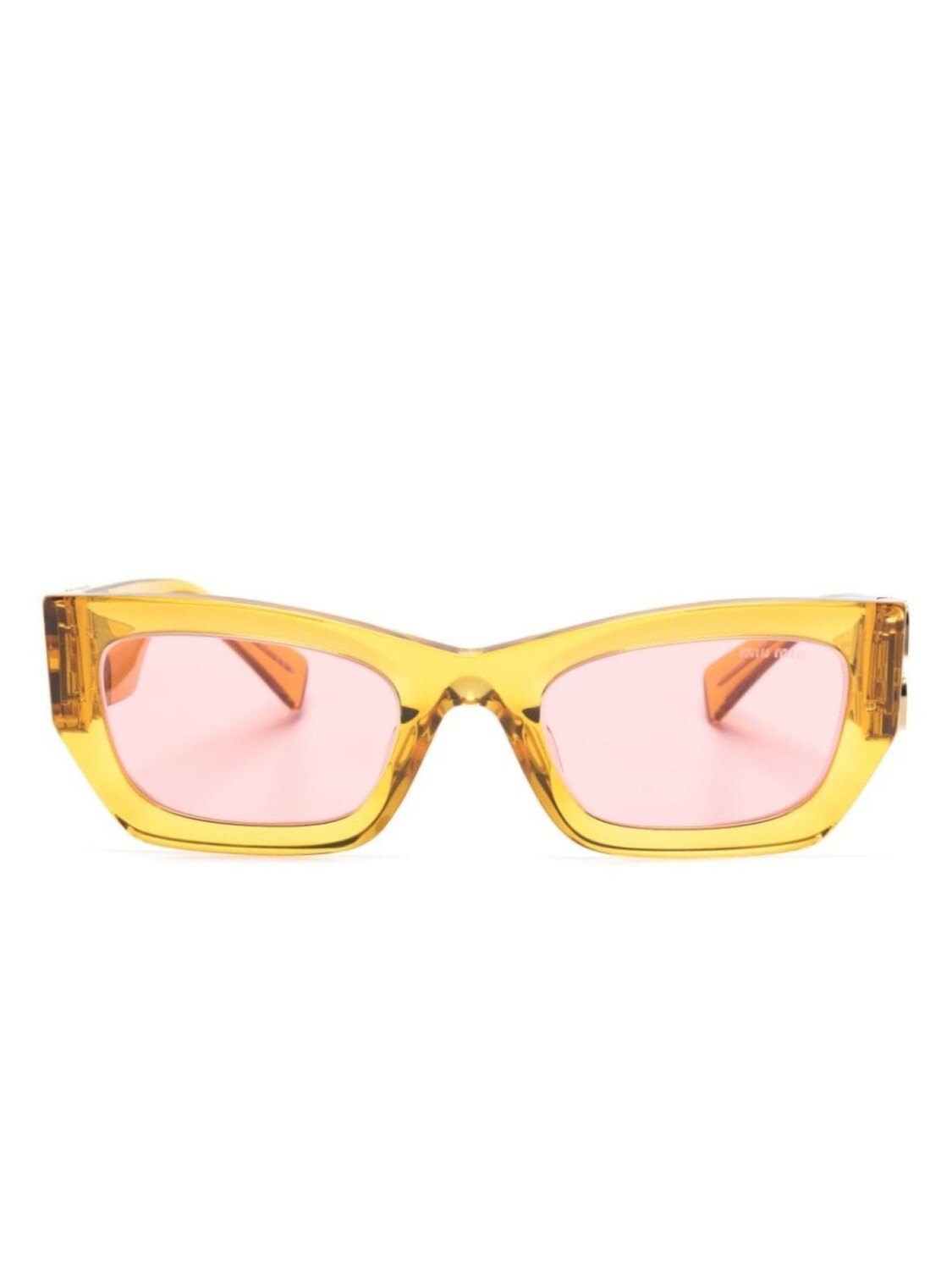 

Солнцезащитные очки Miu Miu Eyewear с тисненым логотипом, оранжевый