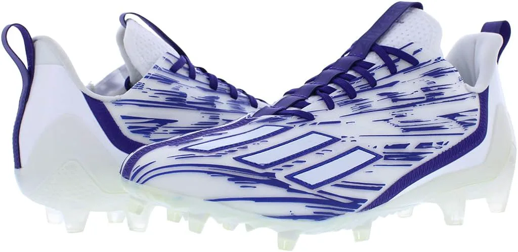 Футбольные бутсы Adidas Adizero для мужчин, белый/синий — фото 4