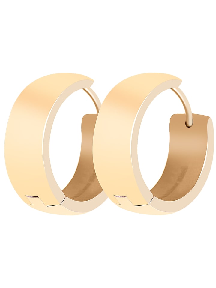 

Adeliás Женские серьги - серьги-кольца на шарнирах из нержавеющей стали с золотым покрытием