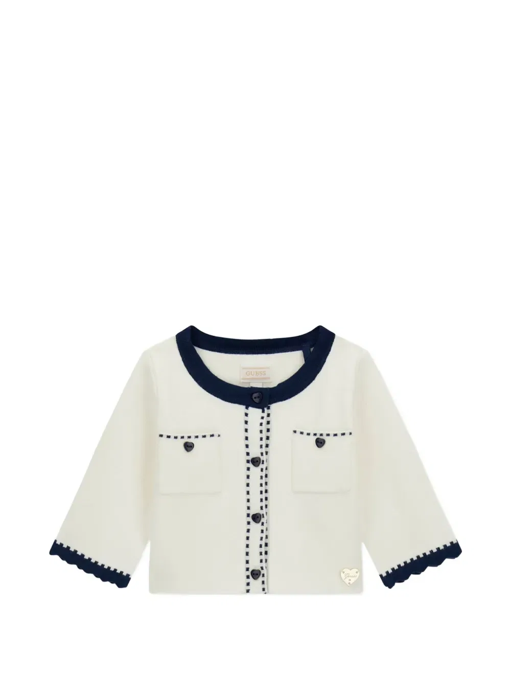Комплект из топа и ярусной юбки с кружевом Guess Kids, нейтральный — фото 3