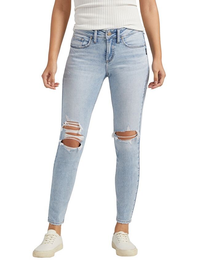 

Женские джинсы скинни Suki со средней посадкой Silver Jeans Co., цвет Indigo