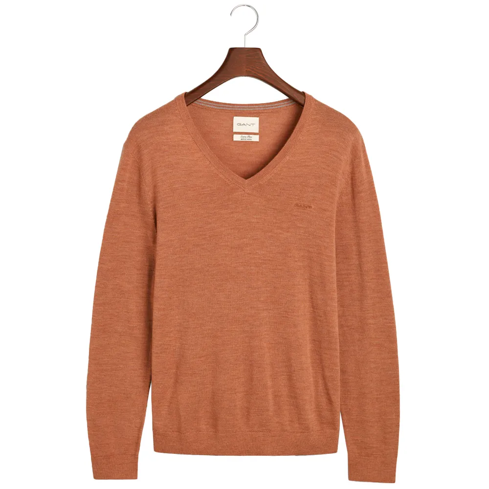 

Свитер Gant 8050209 v neck, коричневый