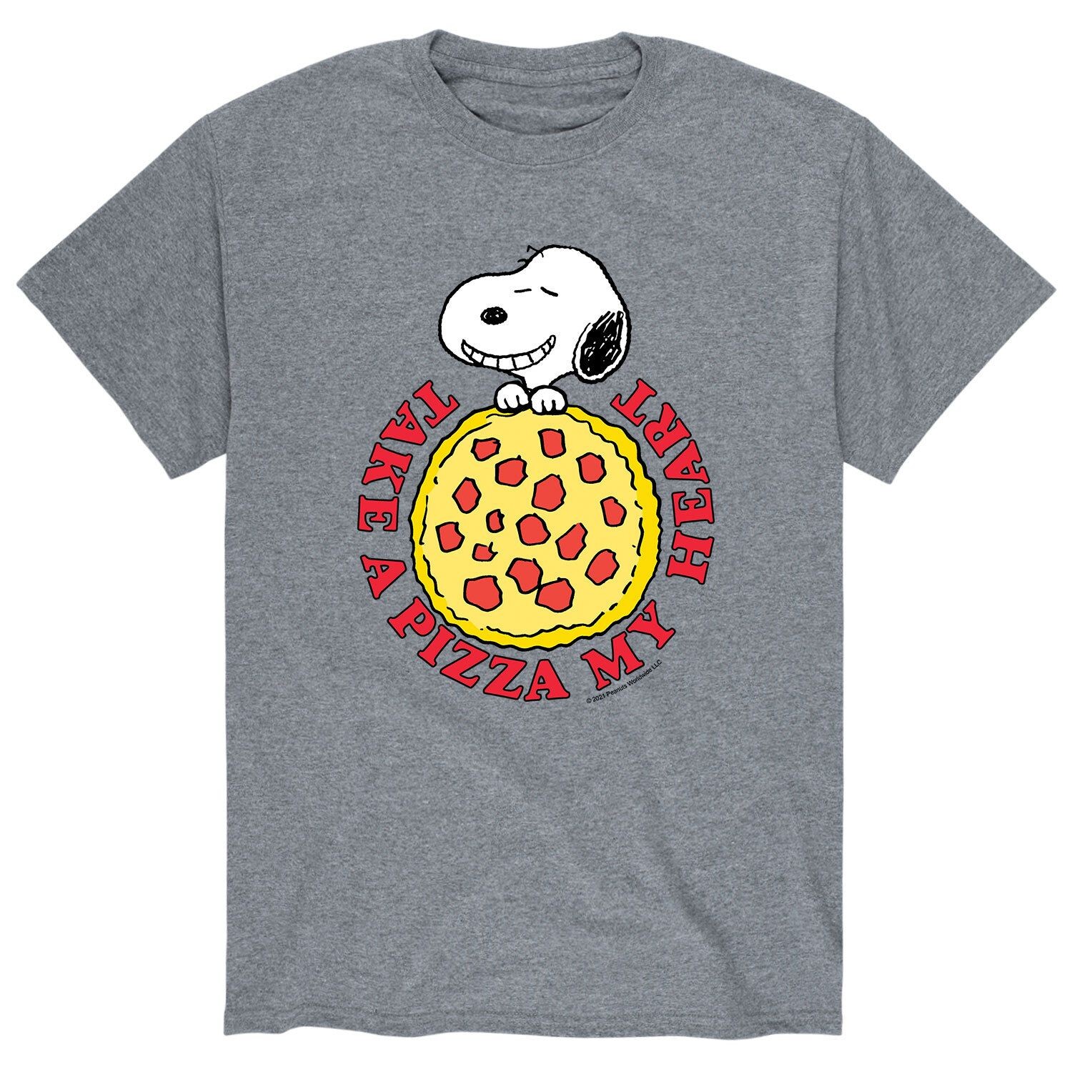 

Мужская футболка Peanuts Pizza My Heart Licensed Character