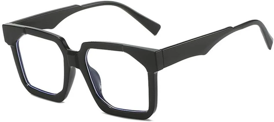 

LVTFCO Модные квадратные очки в оправе из поликарбоната, яркие, стильные, ретро, ​​солнцезащитные очки для мужчин и женщин, большая оправа, прозрачные, Clear