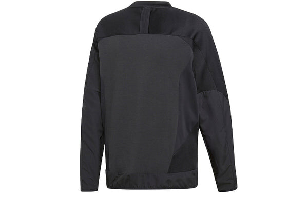 Толстовка originals sweatshirt splicing casual sports round neck pullover black Adidas, черный — фото 2