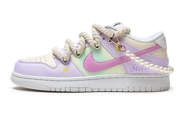 

Женские кроссовки для скейтбординга Nike Dunk, Pink violet deconstruction