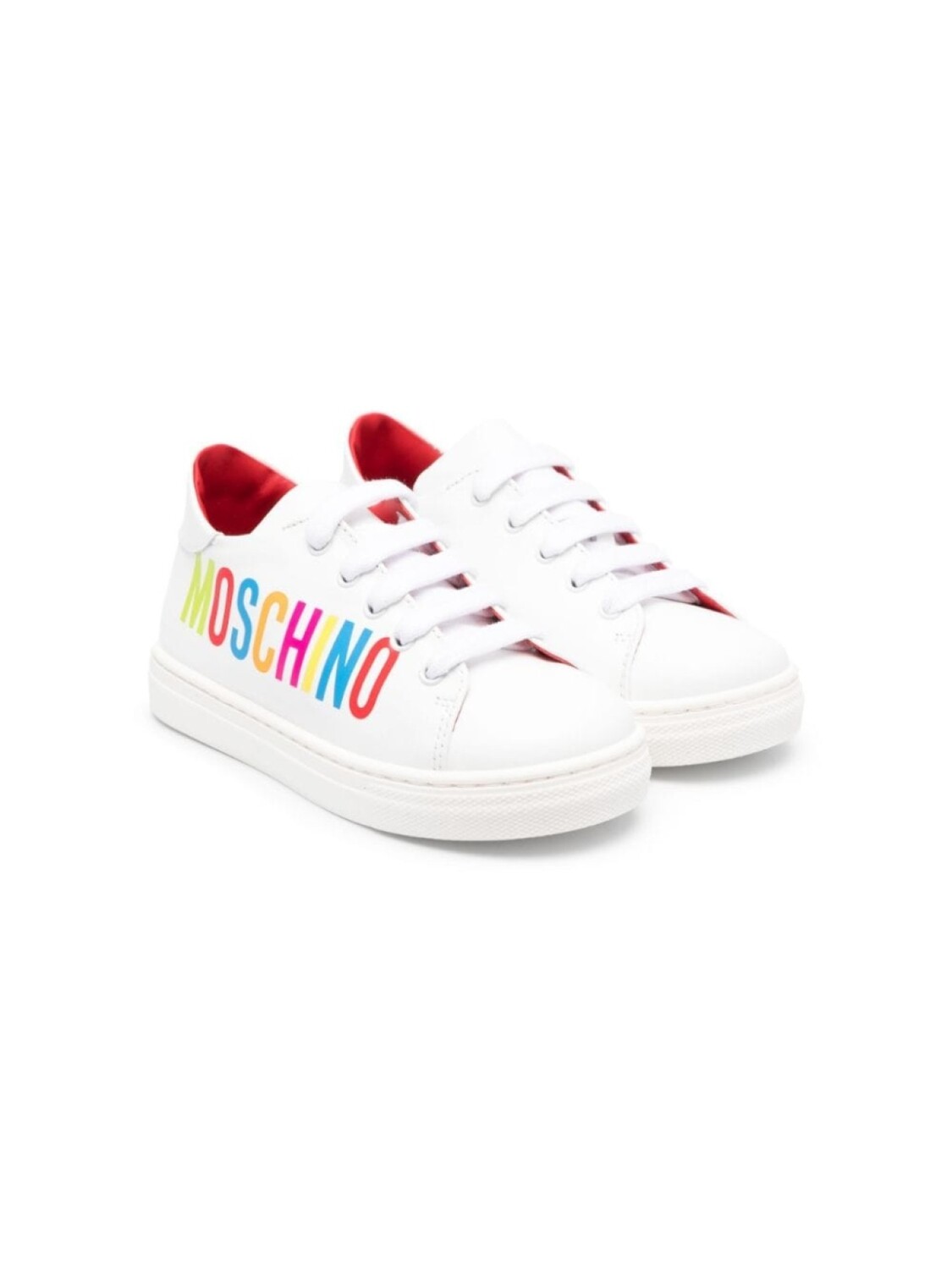 

Moschino Kids кроссовки с логотипом, белый