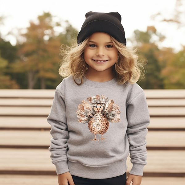 Свитшот с принтом Sparkle Turkey для малышей The Juniper Shop, Pink — фото 3