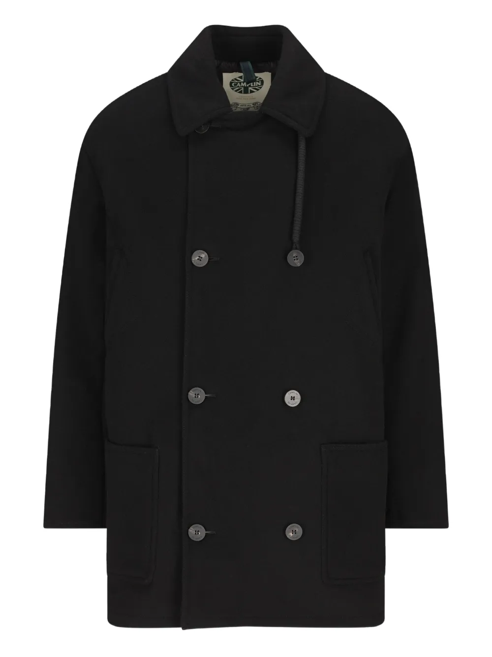 

Двубортное пальто с кулиской Absolute Camplin, черный