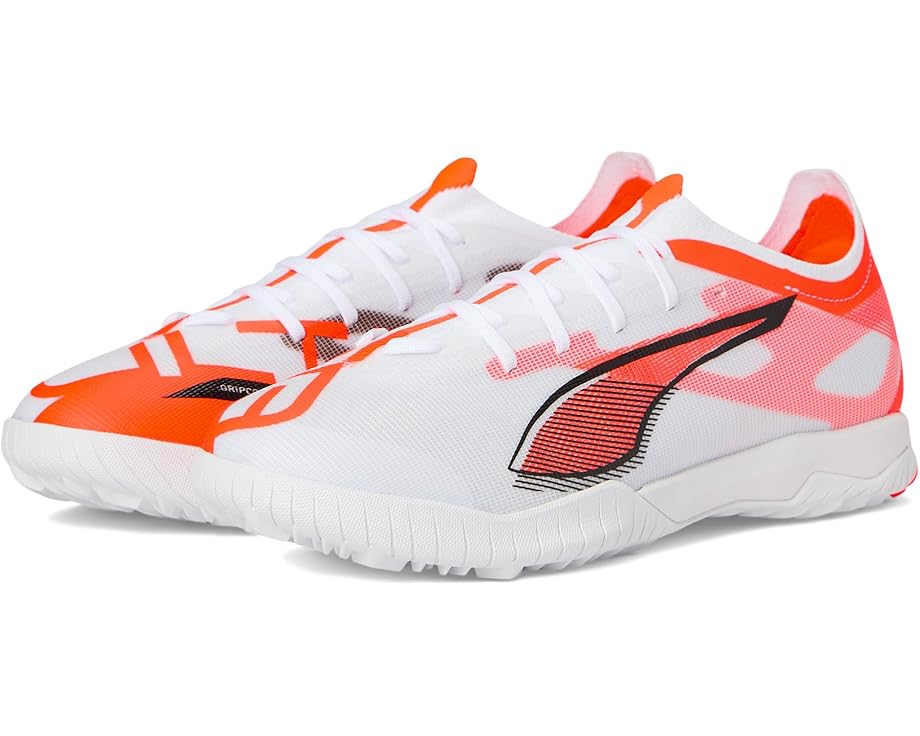 

Кроссовки PUMA Ultra 5 Match Turf Trainer Soccer Cleats, цвет Puma White-Puma Black-Glowing Red