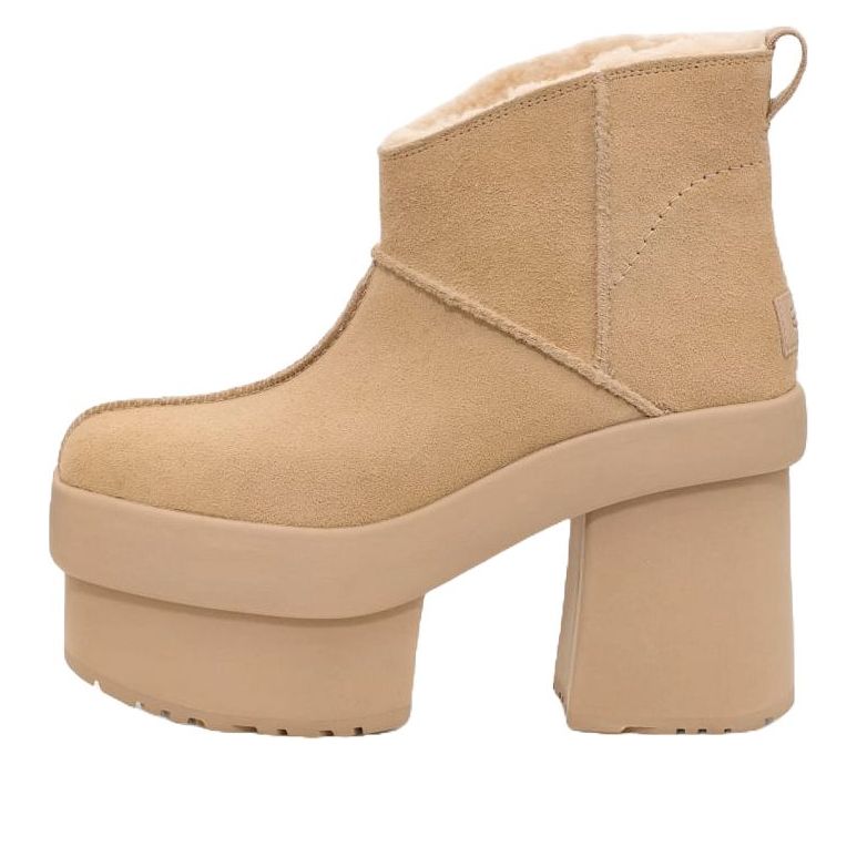 Угги (WMNS) UGG New Heights Platform Mini 'Brown'