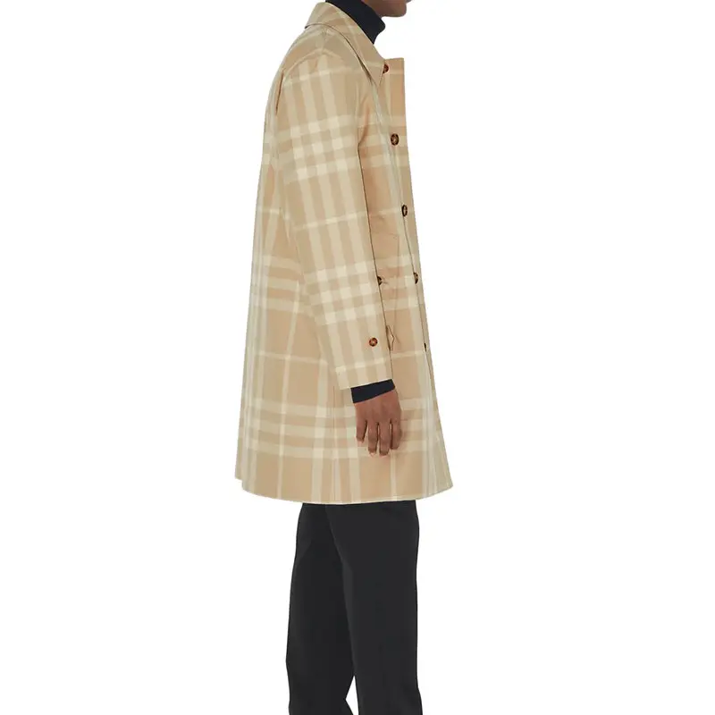 Пальто мужское Burberry мягкое, желто-коричневое, коричневый — фото 4