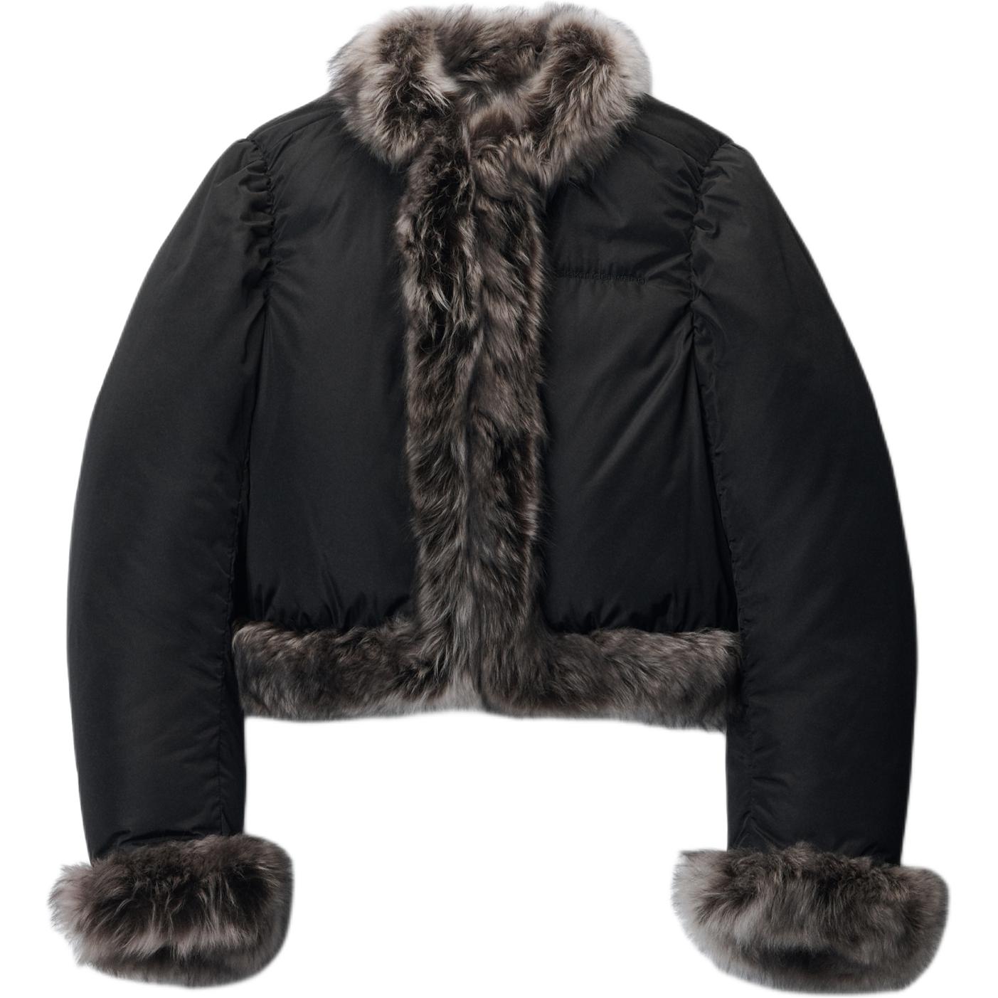 

Alexander Wang Пуховик с отделкой из искусственного меха, Black