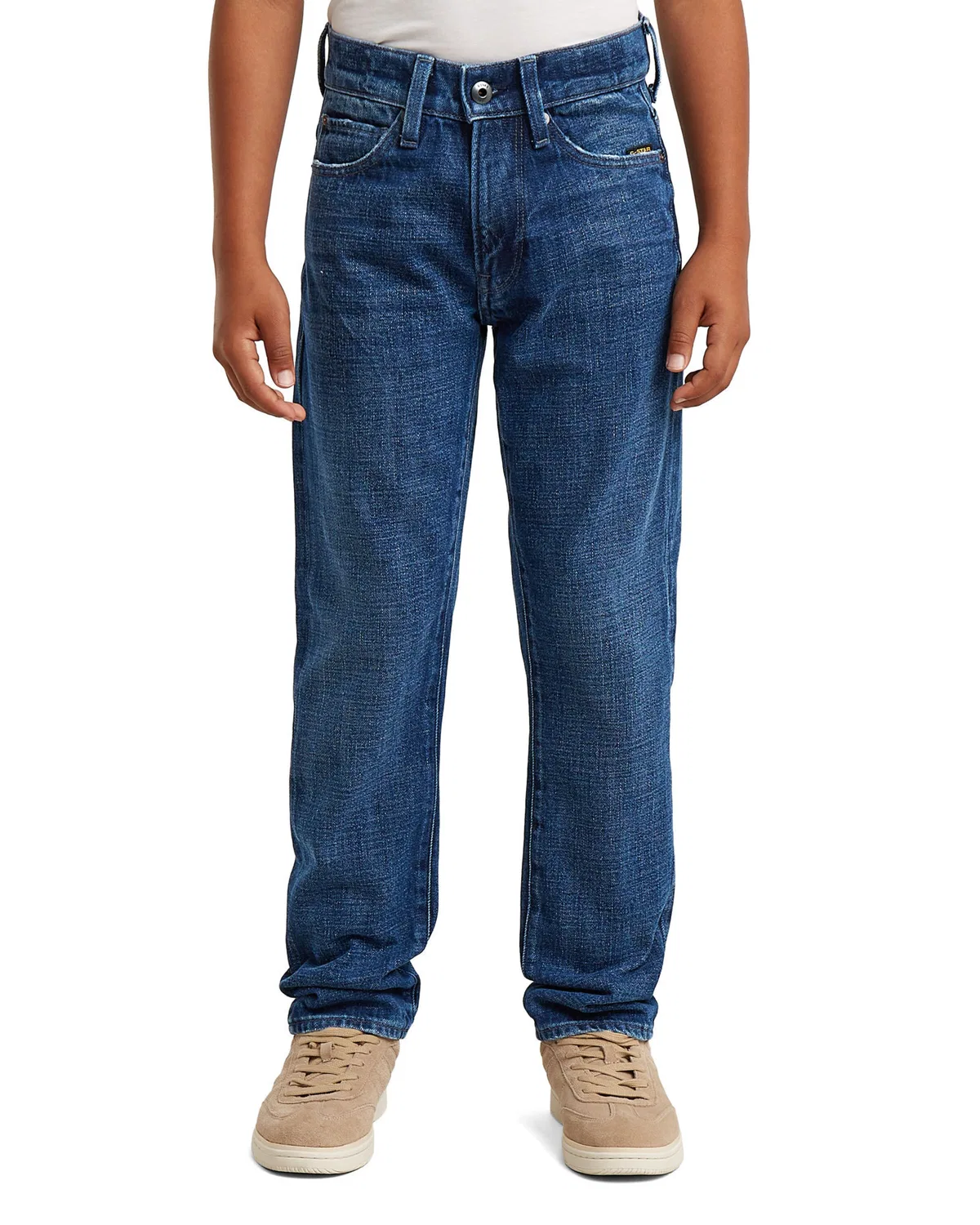 Джинсы G-Star Regular Jeans Boys 3301 Tapered Jeans синего цвета — фото 2