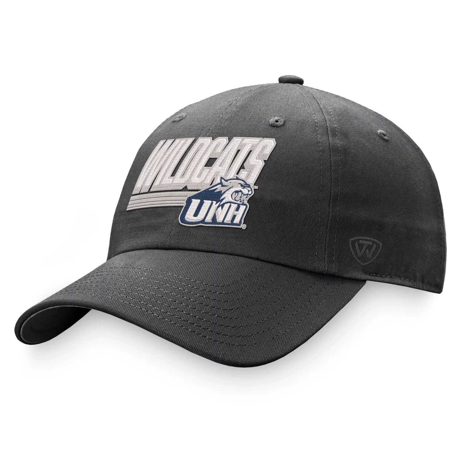 

Мужская темно-серая регулируемая шляпа Top of the World New Hampshire Wildcats Slice