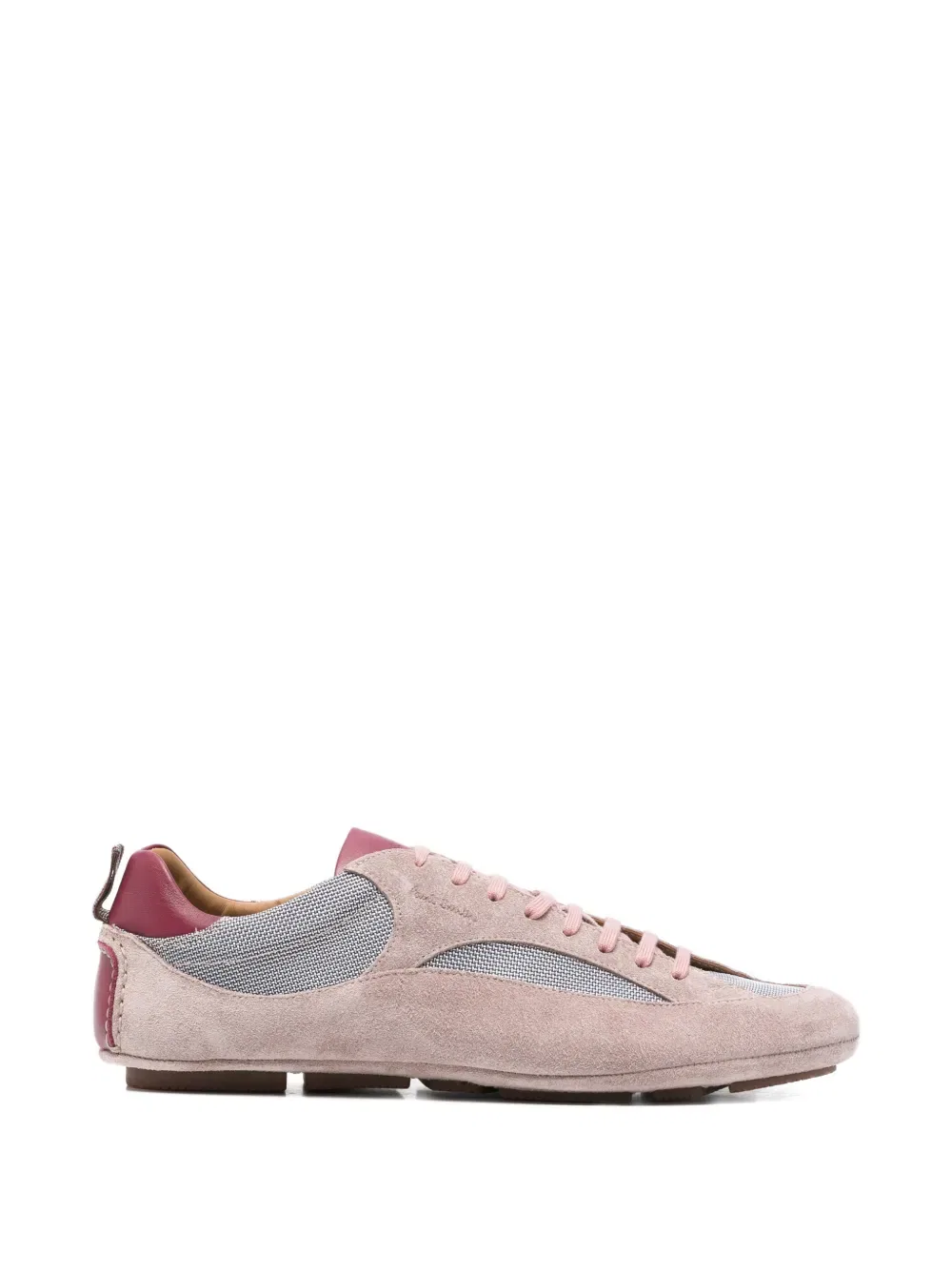 Кожаные кроссовки с замшевыми вставками Paul Smith, розовый