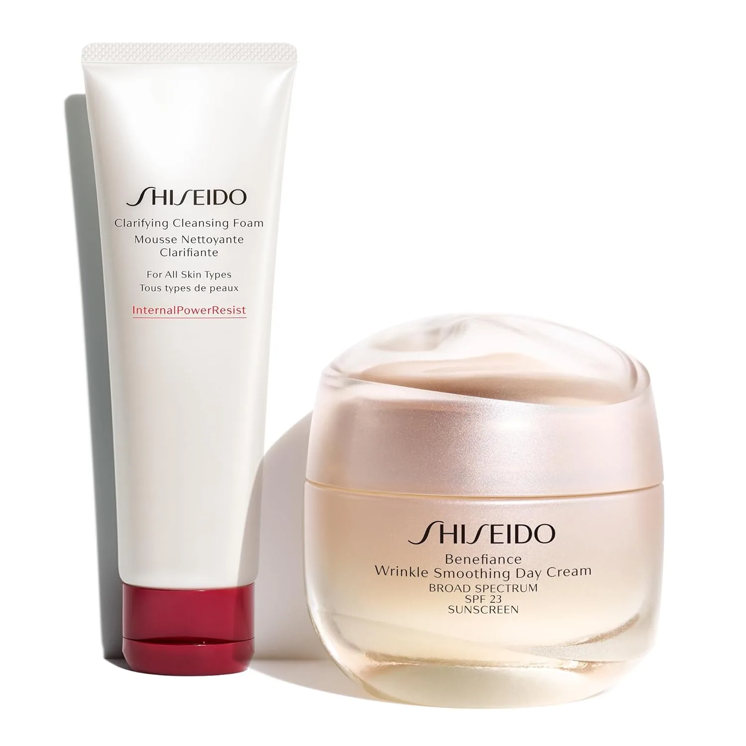 Очищающая пенка Shiseido Clarifying Cleansing Foam (125 мл) + Дневной крем Benefiance Wrinkle Smoothing Day Cream (50 мл)