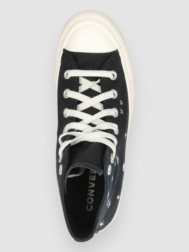 Кроссовки Converse Chuck Taylor All Star Embroidered Flower Sneakers, black/egret/foothill gree — фото 4