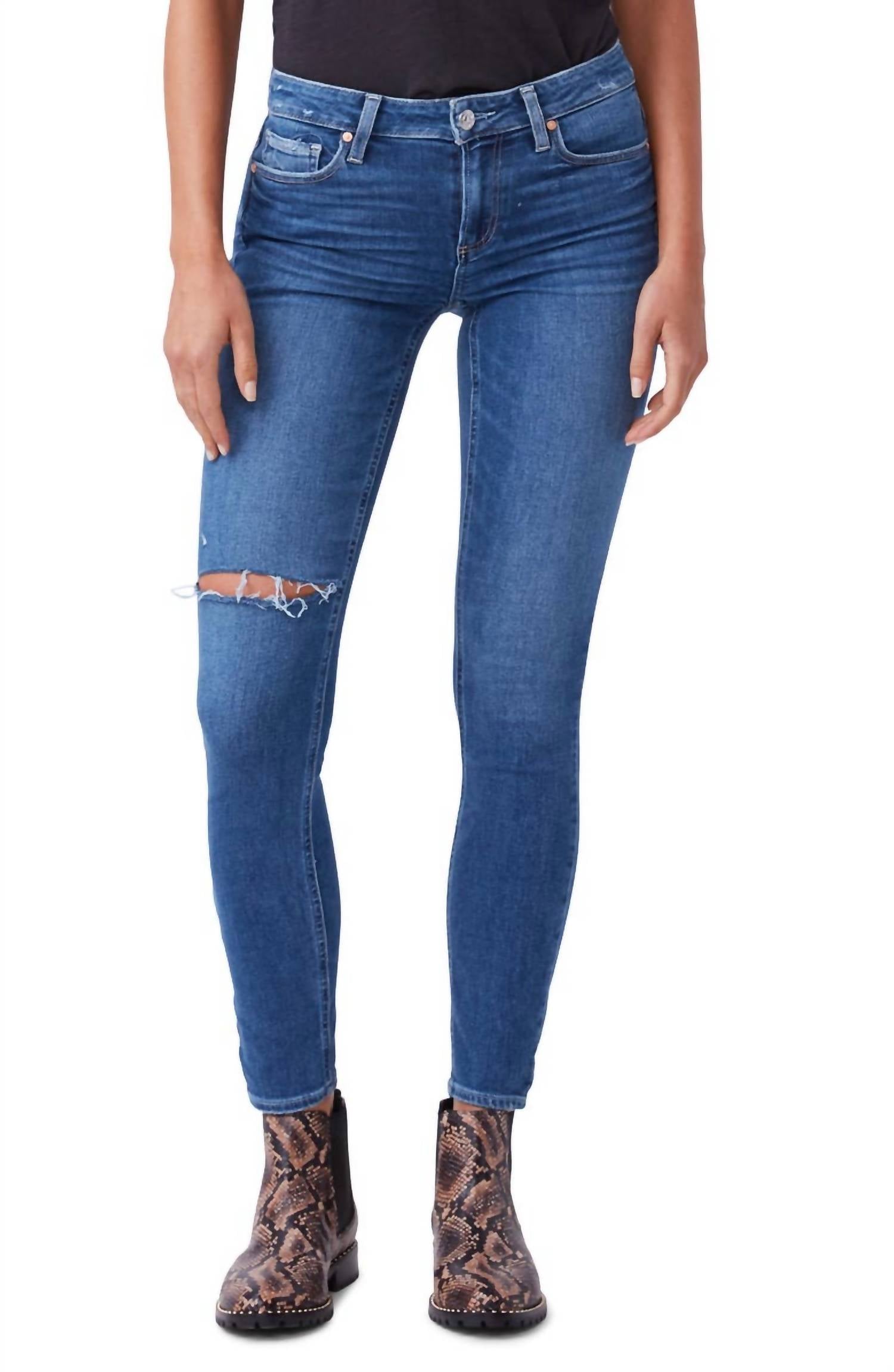 

Джинсы женские Paige, цвет roadhouse destructed