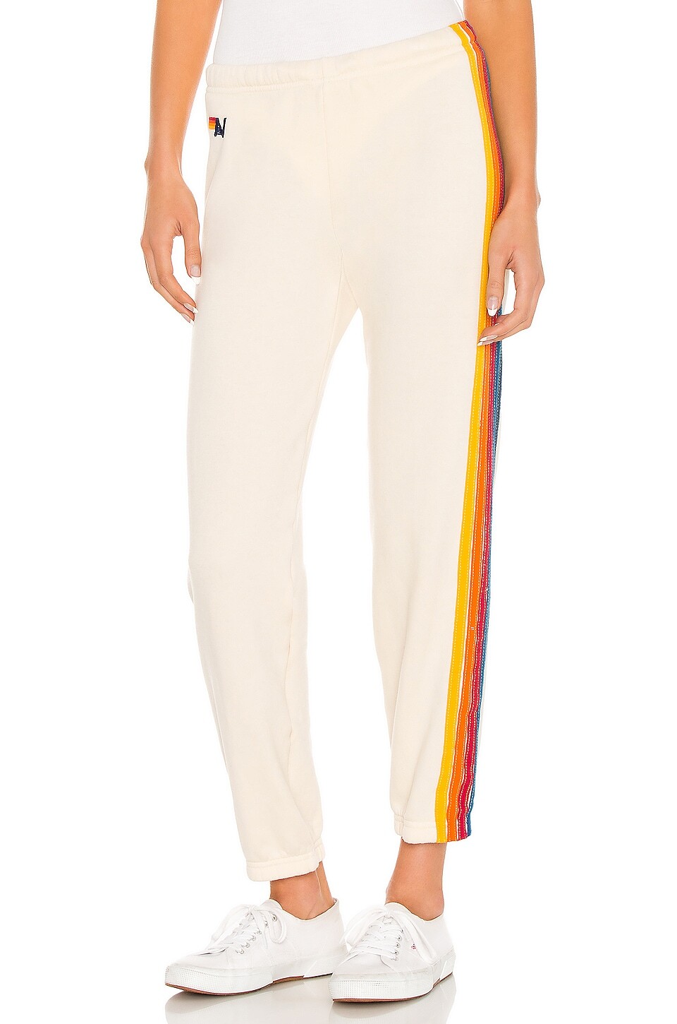 

Спортивные брюки Aviator Nation 5 Stripe, цвет Vintage White