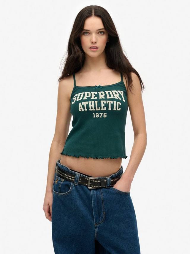 

Графический топ Athletic Essentials Superdry, Dark Pine Green