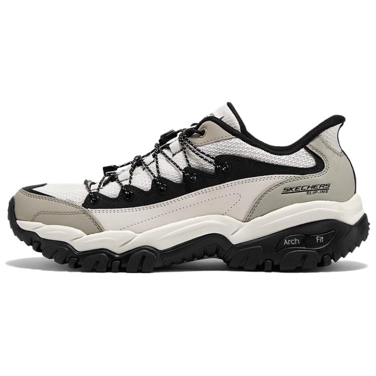 

Skechers Мужские износостойкие кроссовки для походов с низким верхом, бежево-серые