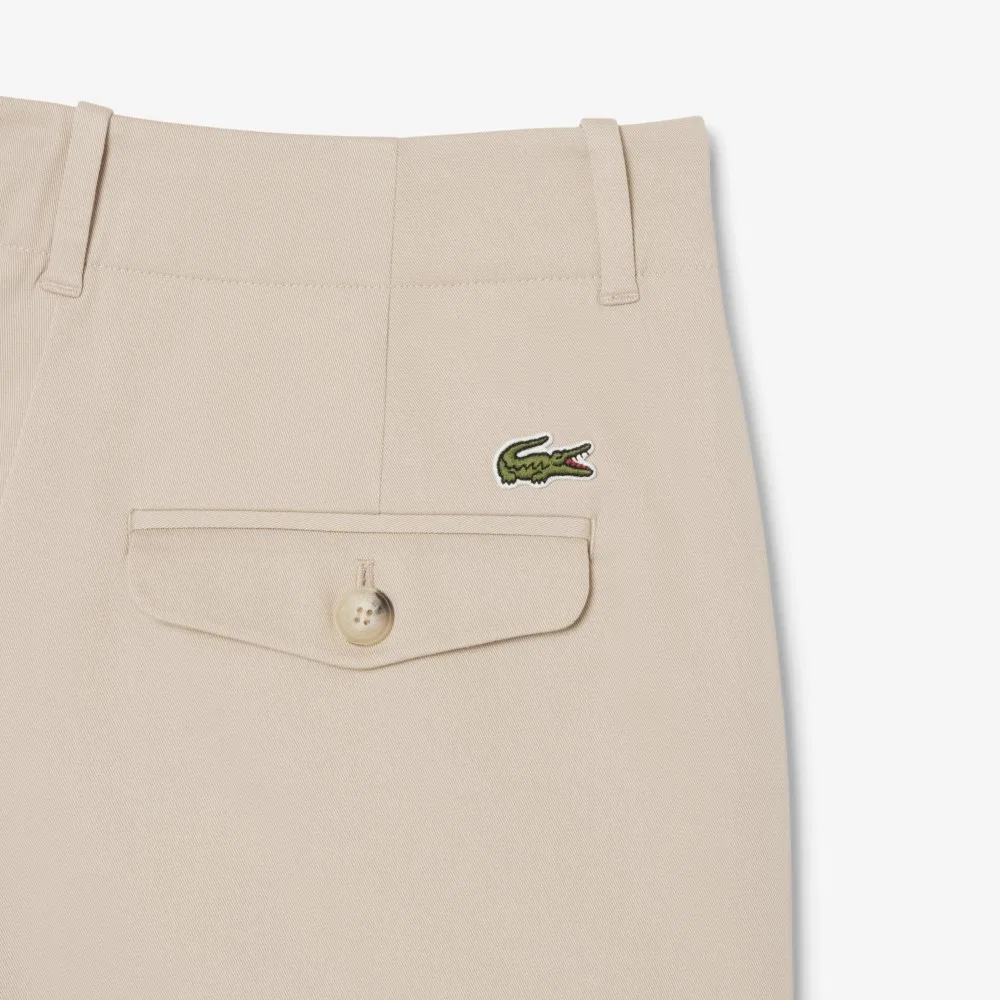 Шорты-бермуды Lacoste Gabardine бежевые — фото 3
