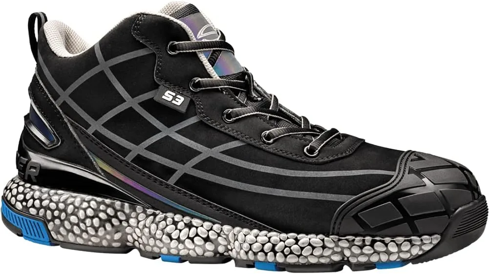 Защитные кроссовки Sir Safety Unisex Snake S3, кроссовки для бега, ходьбы, занятий спортом. Защитные кроссовки со стальными защитными носками, черные