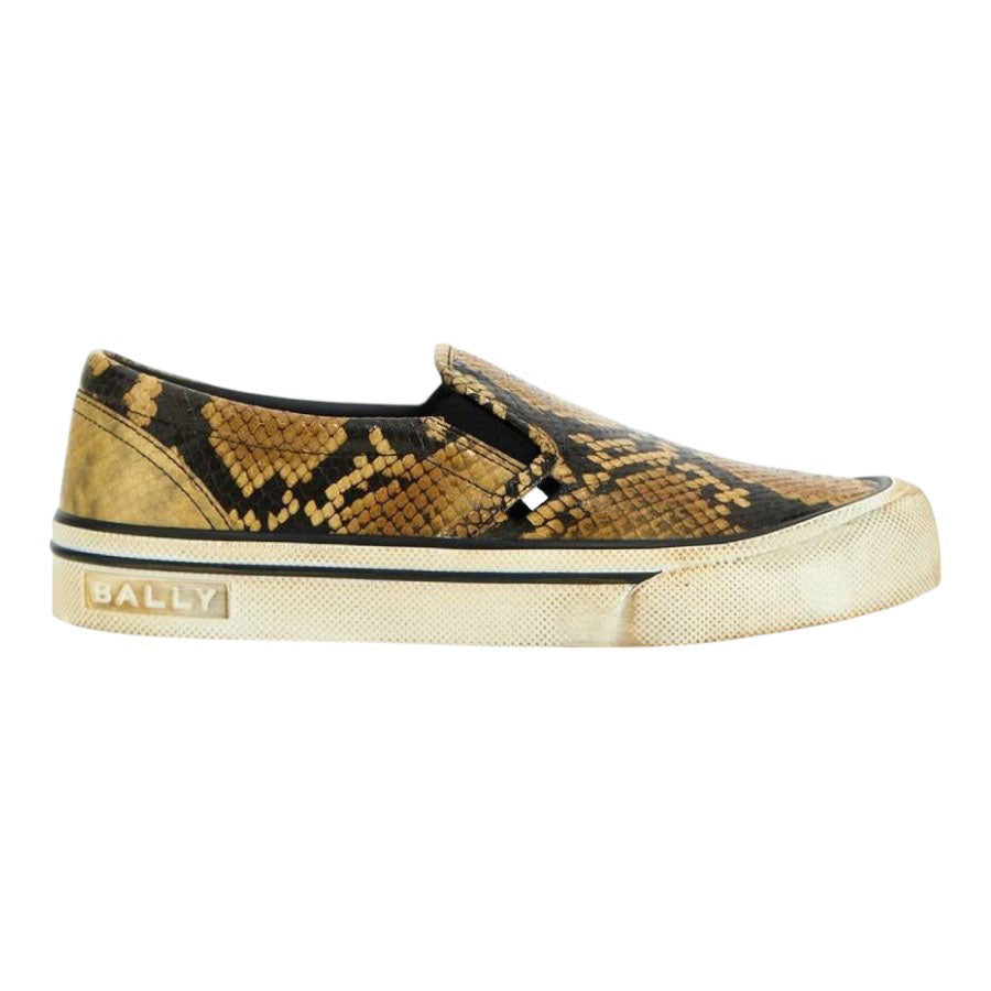 Женские кроссовки Bally Leory 6304242 из кожи с эффектом змеиной кожи, цвет multi