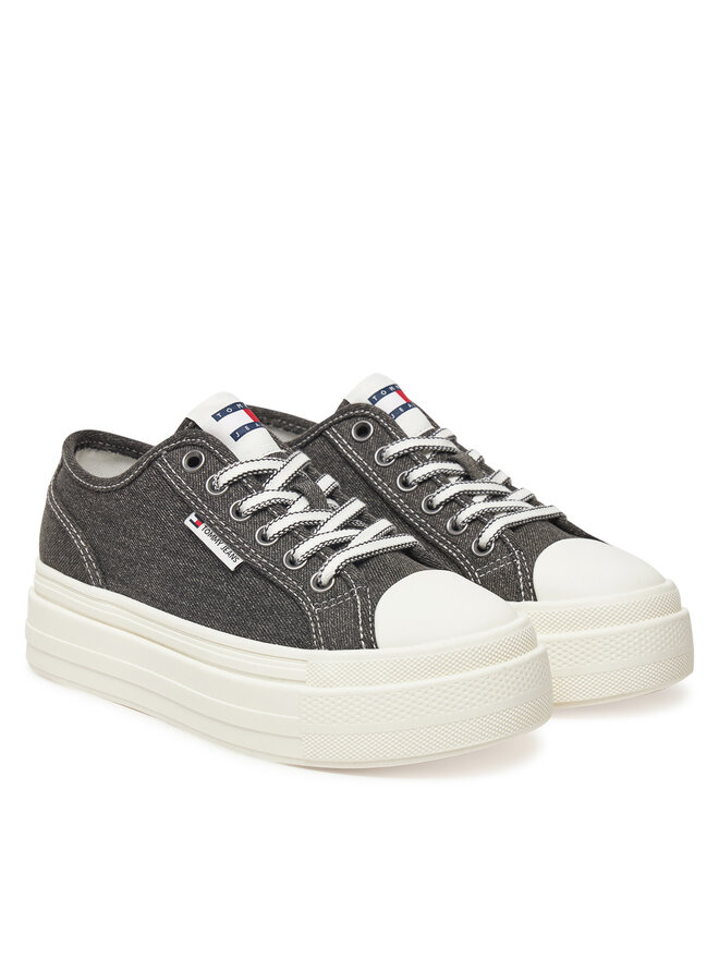 Кроссовки Tjw Foxing Flatform Lc EN0EN02736 Tommy Jeans, черный — фото 2